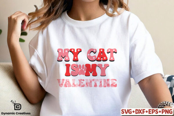 my cat is my valentine Svg