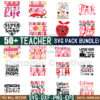 50+ Teacher Svg Bundle, Apple Teacher Svg,Teacher Bundle Svg, Teach Love Inspire Svg,